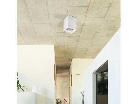 NADGRADNA ROZETNA KVADRAT 1XE27 MADDOX 2486 BELA RABALUX