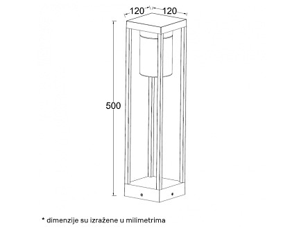SPOLJNA PODNA LAMPA 1XE27 A3704 ANTRACIT BBLINK