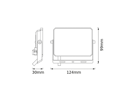 LED REFLEKTOR 20W WW TOPLO BELA IP65 CRNI FL LUX OSRAM