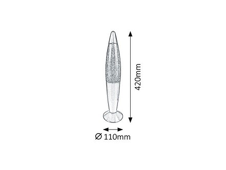 STONA LAVA LAMPA E14 GLITTER RAINBOW 47009 RABALUX