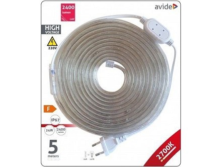 LED traka 220V 4.8W/m blister SMD3528 60 2700K IP67 5m