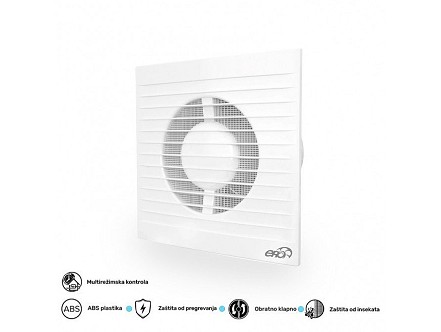 Ventilator fi 125 E125S MRE 16W ERO bela