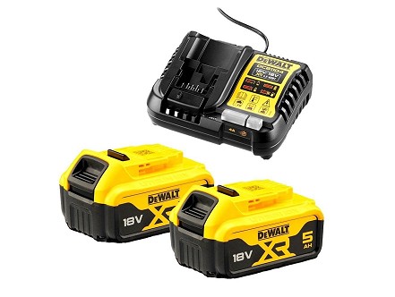 DeWalt DCB1104P2 Set punjač + baterija 2x5.0Ah, XR 18V