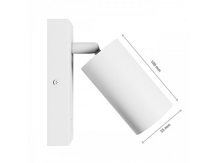 ZIDNA LAMPA 1XGU10 SQUALLA SWITCH BELA SPECTRUM