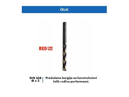 HSS BURGIJA ZA METAL RED LINE DIN338 8,0MM