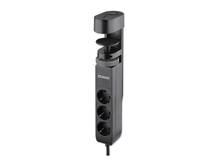 Uticnica sa 3 uticnice za radni sto 16A 250V USB A+C