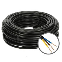 (T2) H03VV-F (PP/L 3x0.75) crni licnasti kabel
