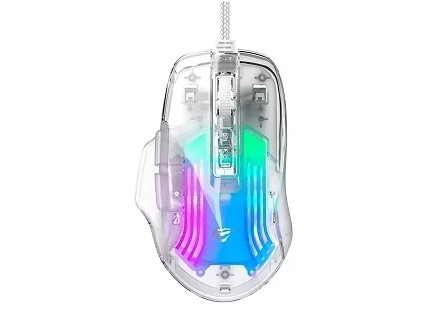 Havit USB miš MS1011SE transparent bela