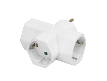 PROSTO Strujni šuko razdelnik TPF26/WH-P