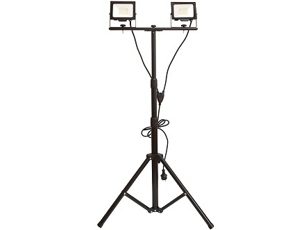 LED reflektor na stativu 2x30W NW 4000K IP65 2 glave
