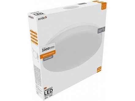 LED plafonjera Uranus IP54 24/30W NW 4000K bela senzorom
