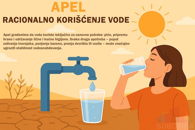 Apel građanima za racionalnu potrošnju vode
