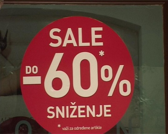 Sniženja u buticima, a kupaca sve manje...