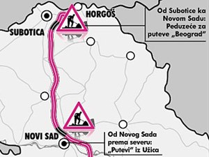 Autoput od Horgoša do Novog Sada polovinom septembra