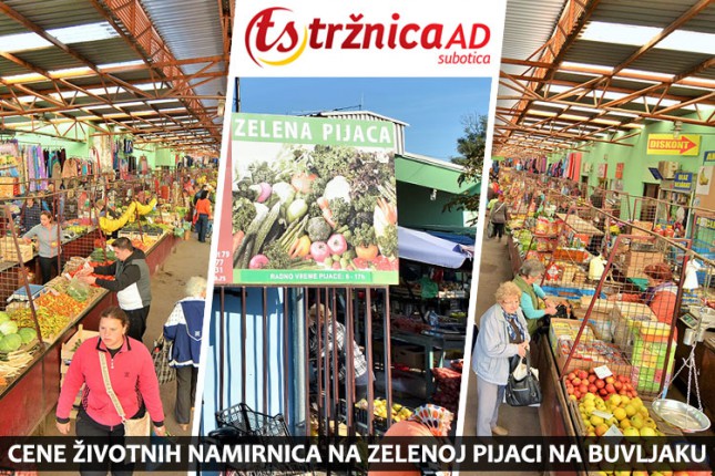 Cene životnih namirnica na Zelenoj pijaci na Buvljaku