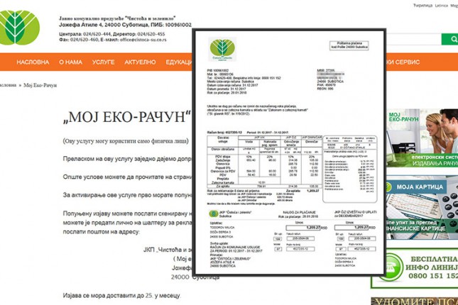 Mali broj korisnika elektronske usluge "Moj eko račun"
