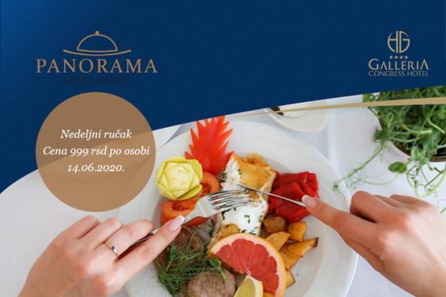 Nastavak serviranja nedeljnog ručka u restoranu "Panorama"