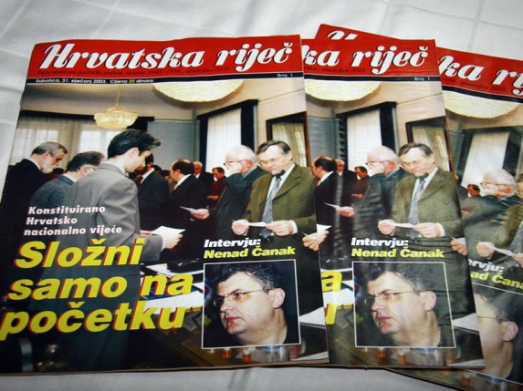 10 godina od prvog broja novina "Hrvatska riječ"