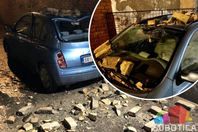 Obrušio se zid na Radijalcu, oštetio automobil, stradao i novootvoreni park za pse u Dudovoj šumi