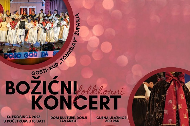 Božićna radost folklora u Tavankutu: „Matija Gubec“ i gosti iz Županje