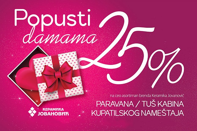 Popust od 25 odsto u "Keramici Jovanović" povodom Dana žena