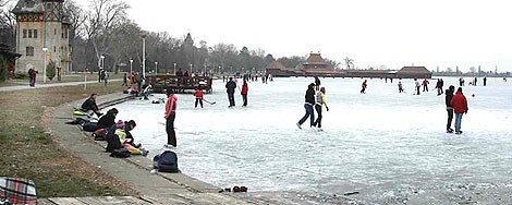 Opasno klizanje na jezeru