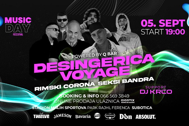 Nazaboravan provod za mlade - Desingerica, Vojaž i ekipa 5. septembra na Stadionu malih sportova