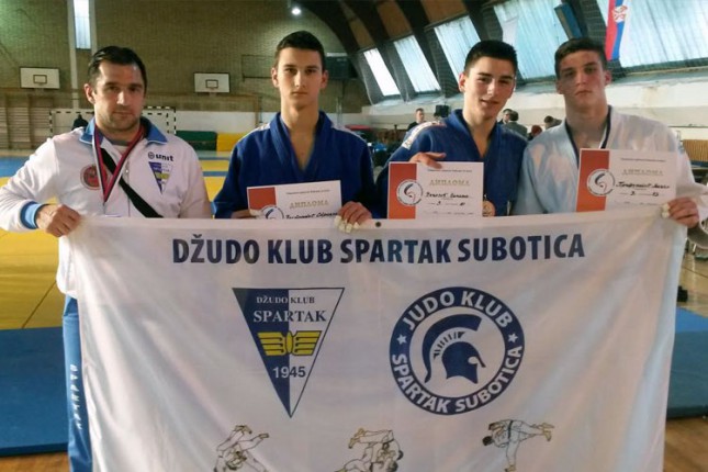 Džudisti Spartaka osvojili tri bronzane medalje na prvenstvu Vojvodine