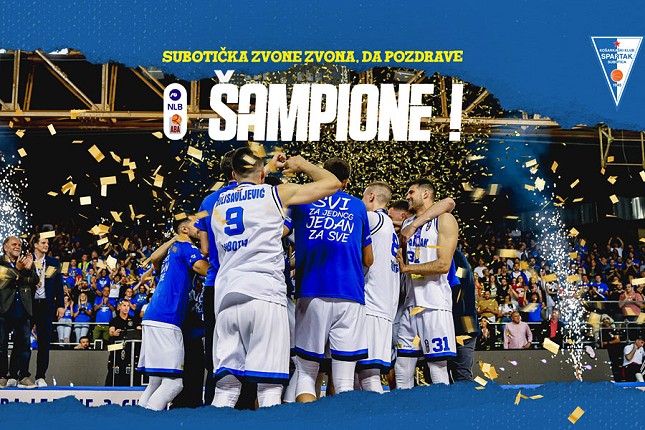 Večeras na Trgu druženje sa šampionima ABA-2 lige i proslava Spartakovog istorijskog uspeha