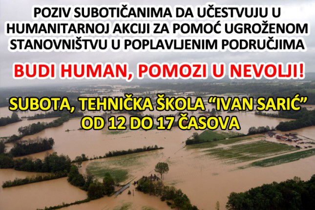 Poziv građanima da prilozima pomognu ugroženima u poplavama