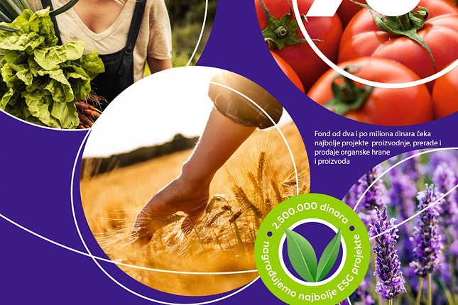 Otvoren konkurs za projekte organske proizvodnje ili prerade, fond iznosi 2.5 milona dinara