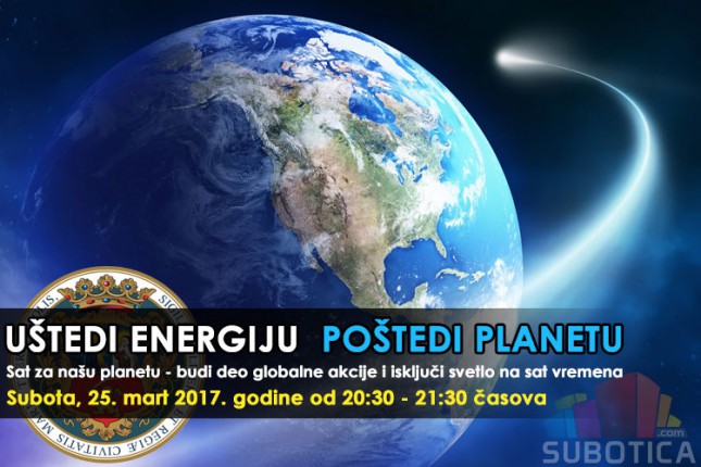 Subotica i ove godine deo akcije "Sat za našu planetu"