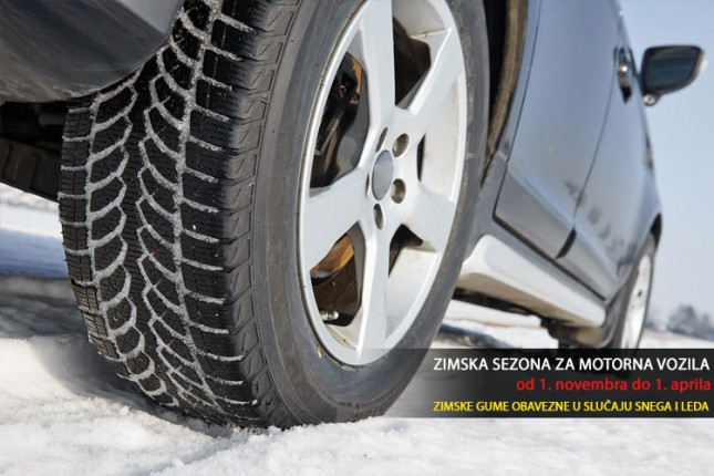 Zimske gume obavezne od danas, ali samo u slučaju snega i leda