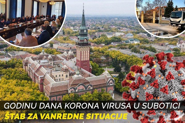 Godinu dana korona virusa u Subotici - Štab za vanredne situacije godinu dana brine o stanju u gradu