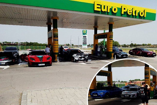 Učesnici "Lion's run 2021" ture na Euro Petrol benzinskoj stanici