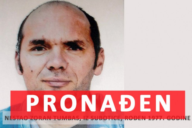Pronađen Zoran Tumbas