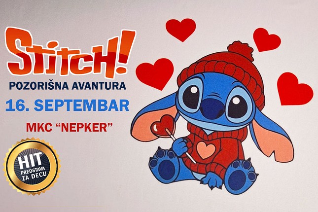 Dečja hit predstava „Stitch“ 16. septembra