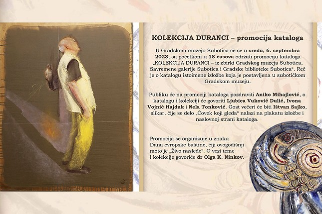 Promocija kataloga "Kolekcija Duranci - iz zbirki Gradskog muzeja, Savremene galerije i Gradske biblioteke"