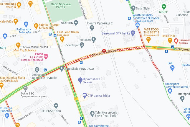 Na gugl mapi "ubeleženi" radovi na podvožnjaku kod Nove opštine