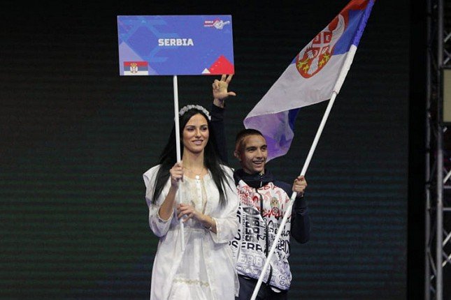 Veljko Gligorić nosio srpsku zastavu na otvaranju Svetskog prvenstva u boksu