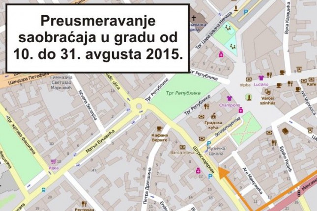 Od ponedeljka zatvoreno nekoliko glavnih ulica u centru grada