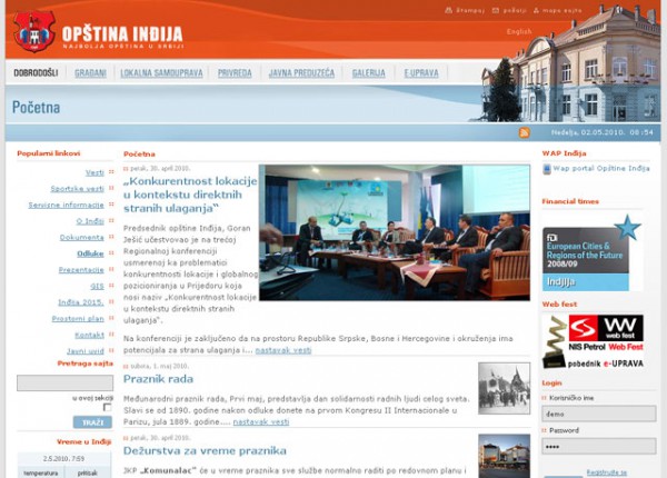 Malo dobrih Internet prezentacija Opština
