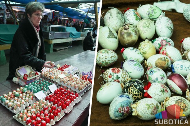 Prodavci na Mlečnoj pijaci spremni za uskršnje praznike