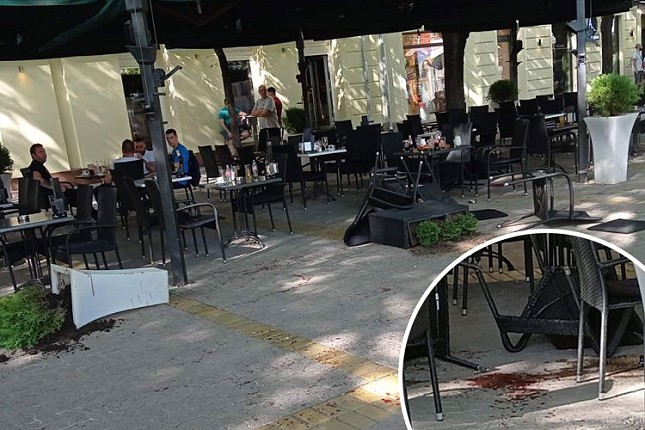 Alkoholisani "lokalac" napao Tunišane u centru grada, krvavi tragovi u isprevrtanoj bašti kafića