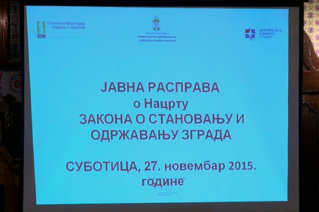 Predstavljen Nacrt zakona o stanovanju