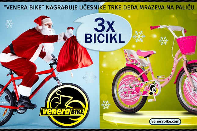 "Venera bike" i ove godine nagrađuje učesnike trke Deda Mrazeva