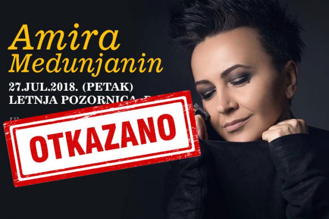 Otkazan večerašnji koncert Amire Medunjanin