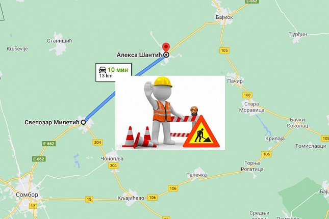 Od sutra zatvoren put Aleksa Šantić-Svetozar Miletić, radovi će trajati do novembra