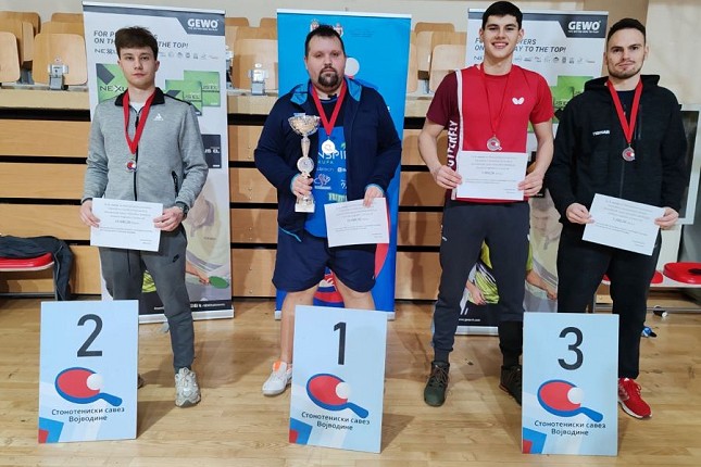 Stoni tenis: Trinaest medalja za Spartak na prvenstvu Vojvodine, Kostadinoviću tri zlatne