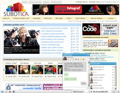 Novi servis - chat za registrovane posetioce!